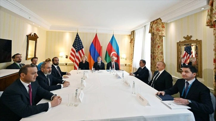 Blinken, Aliyev ve Paşinyan, Münih'te birlikte araya geldi