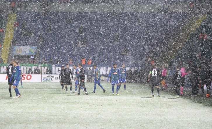 Çaykur Rizespor-Fraport Tav Antalyaspor maçına kar engeli