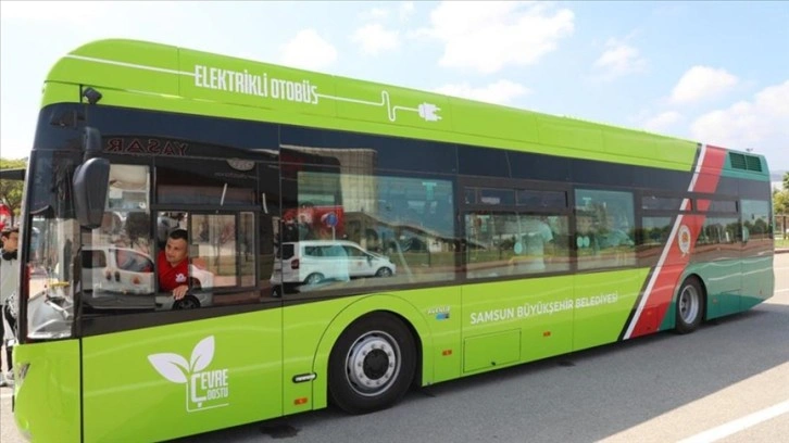 Samsun'da elektrikli otobüsler site içi geçici taşımaya başladı