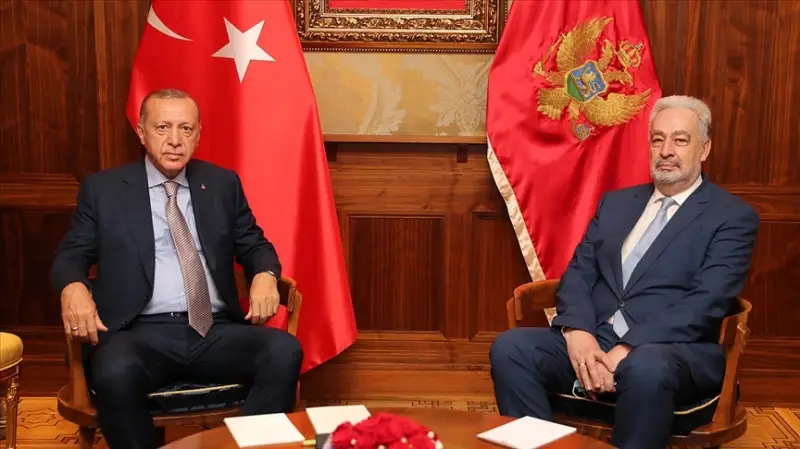Türkiye Cumhurbaşkanı Erdoğan, Karadağ Başbakanı Krivokapiç'i kabul etti