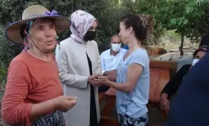 AK Partili Usta, evi yanan Tan ailesini ziyaret etti