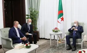 Bakan Çavuşoğlu, Cezayir'de resmi temaslarda bulundu