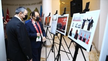 Bakü'de Türkiye-Azerbaycan diplomatik ilişkilerinin 30. yılı zımnında sergi açıldı