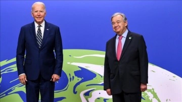 Biden, BM Genel Sekreteri Guterres ile ortak araya geldi