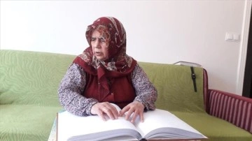 Burdur'da kör 67 yaşındaki eş 13 yılda hafız oldu