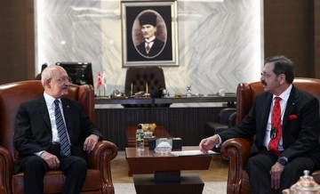 CHP lideri Kılıçdaroğlu, TOBB Başkanı Hisarcıklıoğlu'nu ziyaret etti