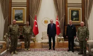 Cumhurbaşkanı Erdoğan, Azerbaycan Savunma Bakanı ve Genelkurmay Başkanı'nı kabul etti
