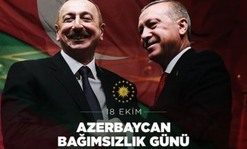 Cumhurbaşkanı Erdoğan, Azerbaycan'ın 'Bağımsızlık Günü'nü kutladı