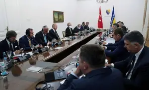 Cumhurbaşkanı Erdoğan, Bosna-Hersek’te heyetler arası görüşmeye katıldı