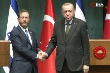 Cumhurbaşkanı Erdoğan ile İsrail Cumhurbaşkanı Herzog ortak basın toplantısı düzenledi