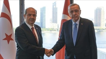 Cumhurbaşkanı Erdoğan, KKTC Cumhurbaşkanı Tatar ile bir araya geldi 