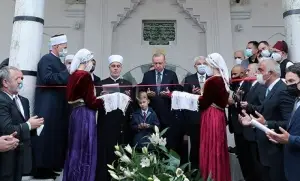 Cumhurbaşkanı Erdoğan, Saraybosna'da restore edilen Başçarşı Camisi’nin açılışını yaptı