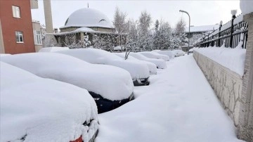 Doğu Anadolu'da ilkbaharda koyu kar çarpıcı oldu