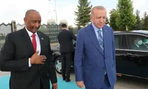 Erdoğan, Sudan Egemenlik Konseyi Başkanı El-Burhan'ı resmi törenle karşıladı