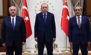 Erdoğan, Yargıtay Başkanı Akarca ve Yargıtay Cumhuriyet Başsavcısı Şahin'i kabul etti