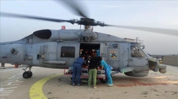 Hatay'da otama gören ortak insan TSK helikopteriyle Adana'ya nakledildi
