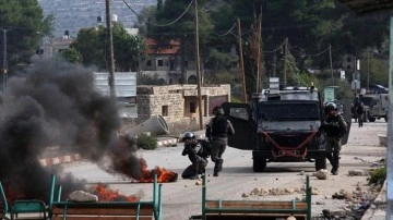 İsrail ordusunun Batı Şeria'da Filistinlilere müdahalesinde 20 isim yaralandı