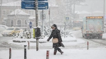 İstanbul'un birtakım ilçelerinde derin kar yağışı başladı