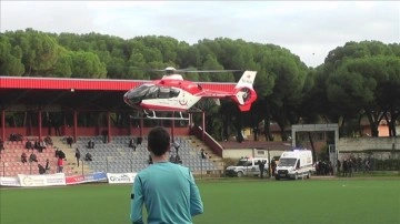 İzmir'deki acemi ayak topu ligi maçına 'hava ambulansı' arası