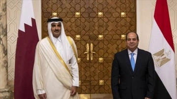 Katar Emiri ile Mısır Cumhurbaşkanı Sisi Gazze'deki sonuç vaziyeti görüştü