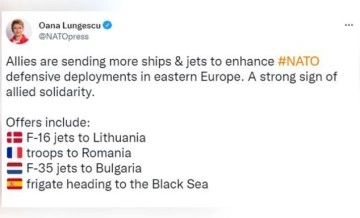NATO’dan Doğu Avrupa’ya ek gemi ve uçak