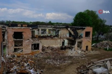 Rus ordusunun hedef aldığı okulun enkazı görüntülendi