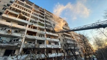 Rusya'nın Kiev'e saldırısında ortak apartman hâlâ ciddi hasar gördü