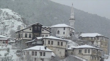 'Sakin şehir' Taraklı'daki zamanı konaklar karla beyaza büründü