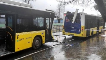 Sarıyer'de dü İETT otobüsünün çarpışması kararı 3 yolcu yaralandı