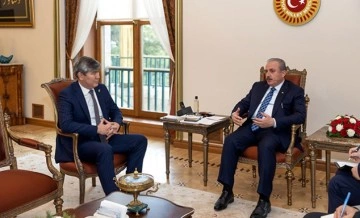 TBMM Başkanı Şentop, Kazakistan'ın Ankara Büyükelçisi Saparbekuly'i kabul etti