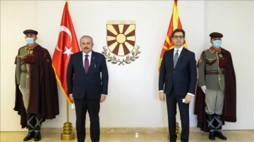 ﻿TBMM Başkanı Şentop, Kuzey Makedonya Cumhurbaşkanı Pendarovski ile görüştü