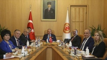 TBMM Başkanı Şentop, Özbekistan Ali Meclisi heyeti ile ortak araya geldi