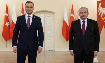 TBMM Başkanı Şentop, Polonya Cumhurbaşkanı Duda ile görüştü