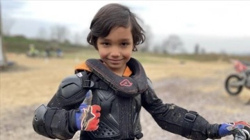 Türkiye şampiyonu 6 yaşındaki motosikletçi Poyraz'ın maksadı büyük