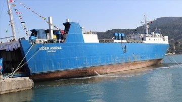 Ünye Limanı'ndan Rusya'ya Ro-Ro gemisiyle önce göveri ve ürün ihracatı gerçekleştirildi